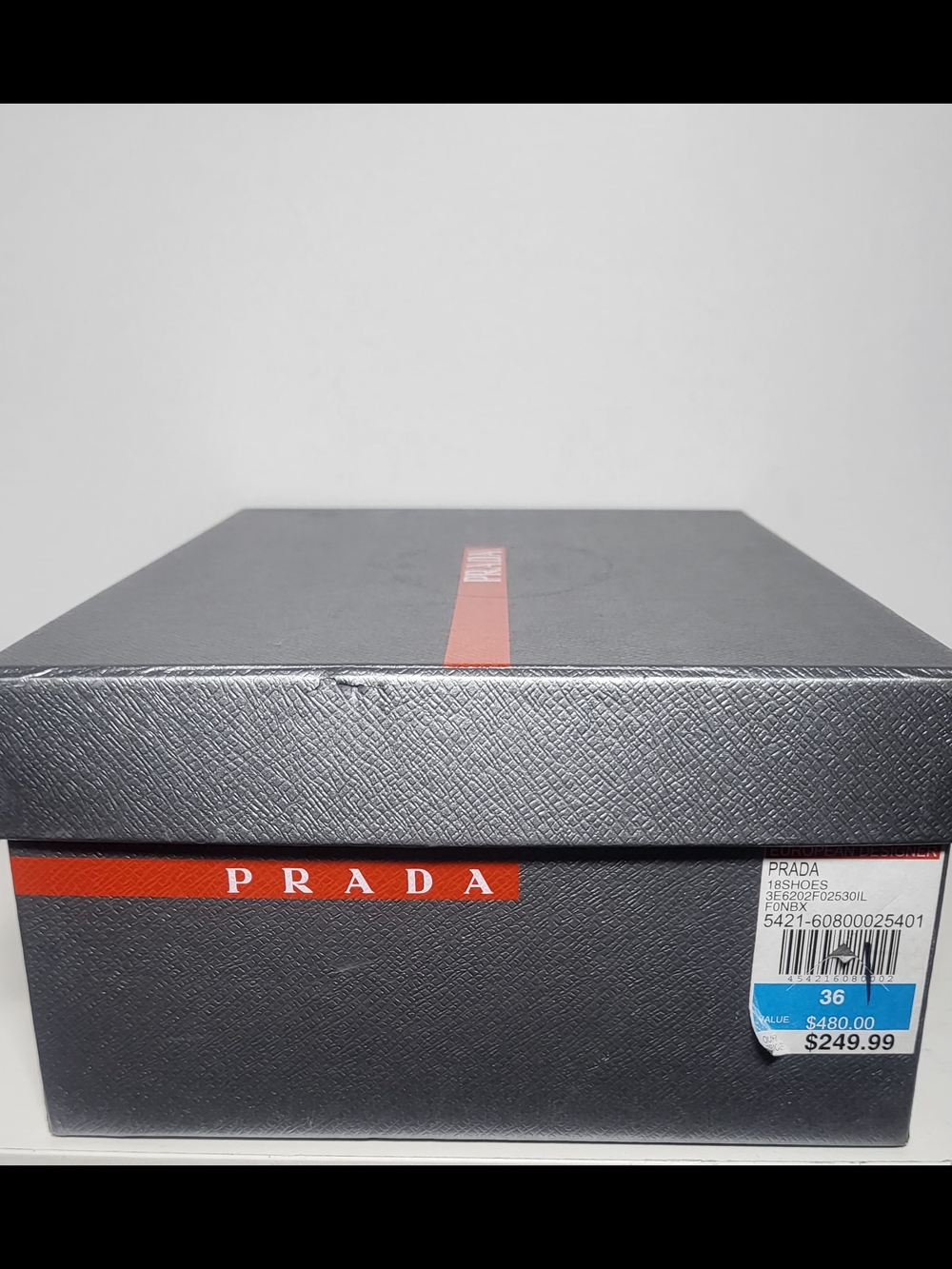 Prada Women's Red Patent Sneakers with Pink Toe Cap - Picture 10 of 10